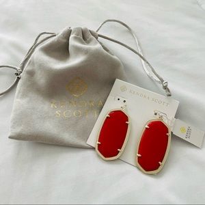 NWT Kendra Scott Danielle Gold Statement earrings